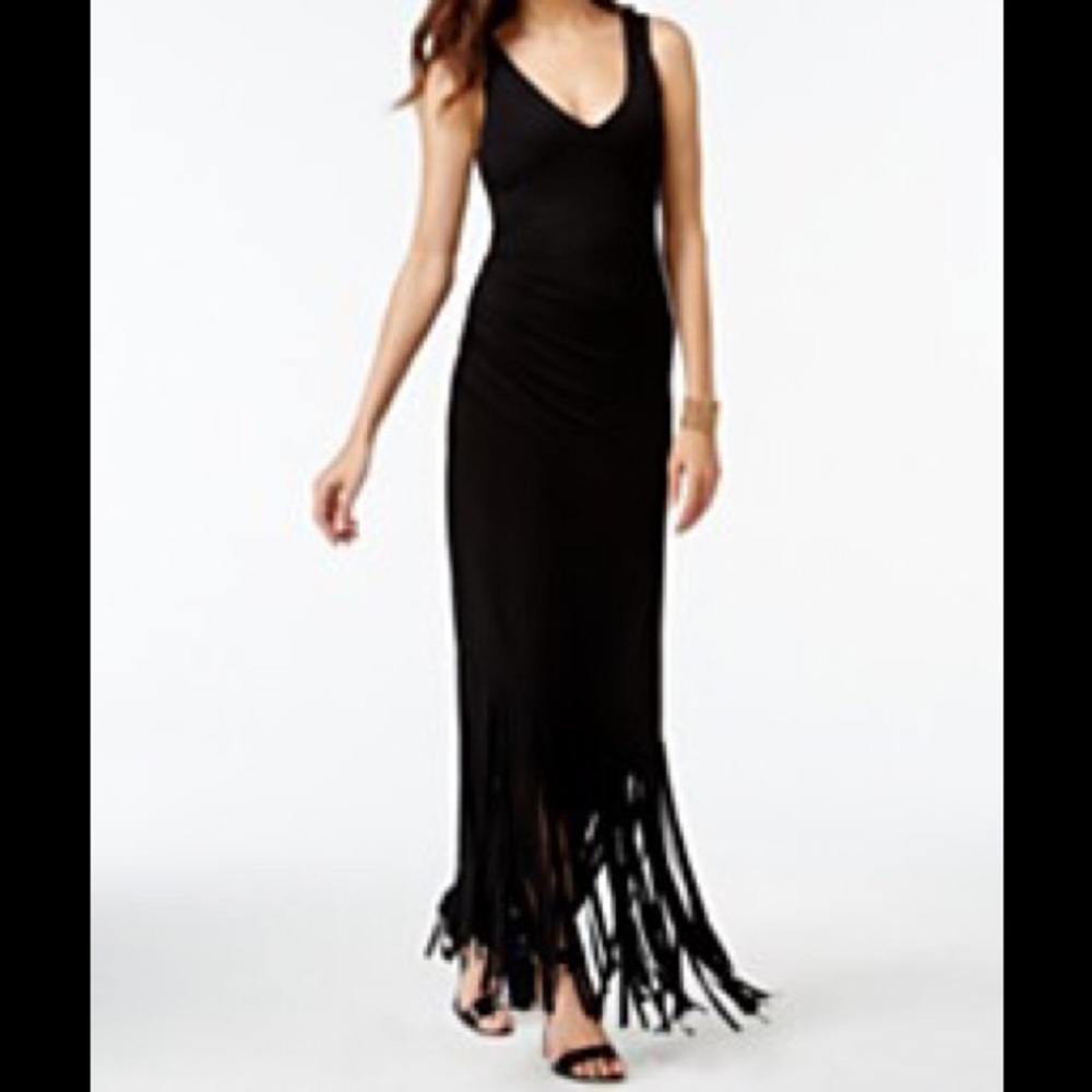 I.N.C Boho Escape Fringe Dress, S/P